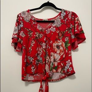 Lily White Floral Top